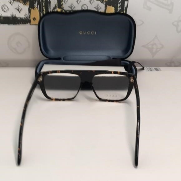 New Authentic Gucci Tortoiseshell Square Glasses GG1040o 002 - Picture 9 of 12